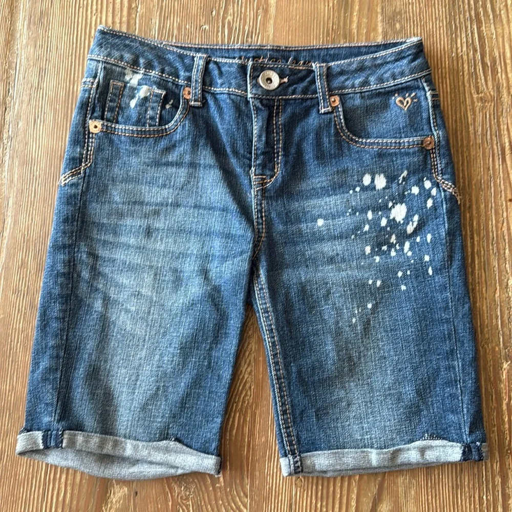 Justice Distressed denim Bermuda Shorts size 12R